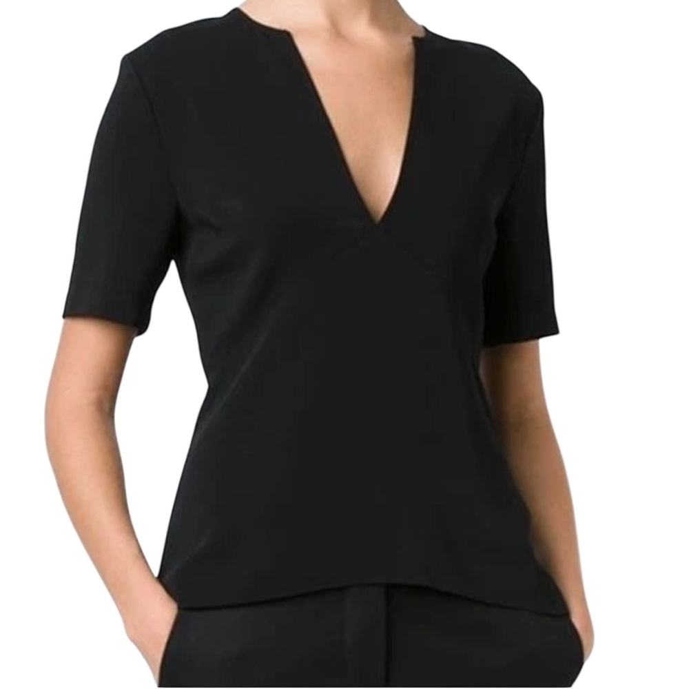 A.L.C. Clarissa V-Neck Crepe Top